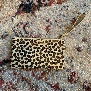 Cynthia Rowley leopard like new coin purse wallet wristlet